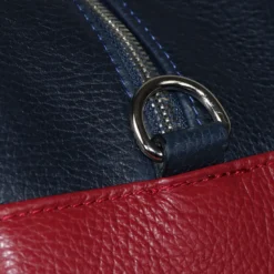 Borsa da tennis classica blu e rossa