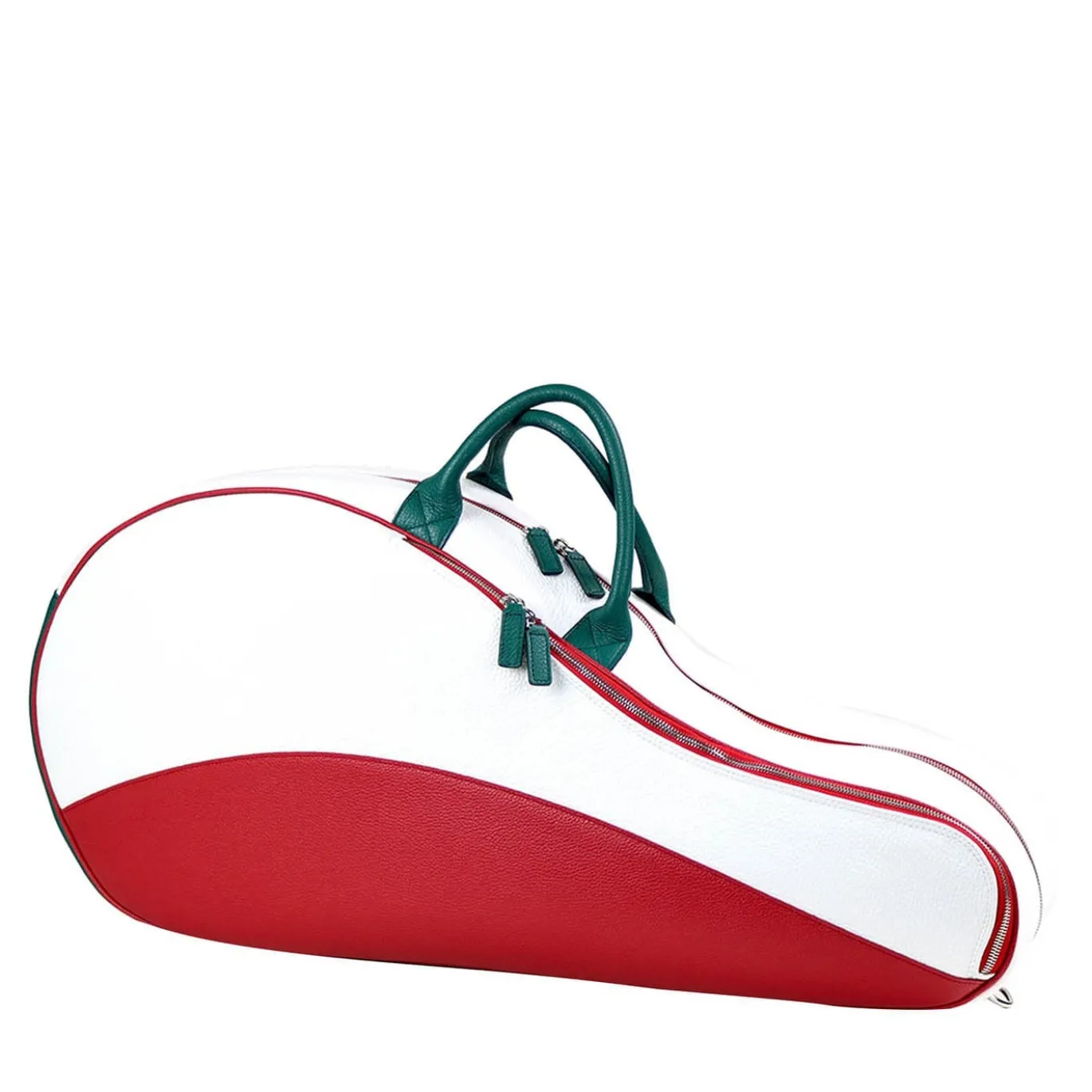 Borsa da tennis classica rossa e bianca