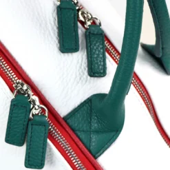 Borsa da tennis classica rossa e bianca