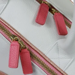 Borsa da Tennis in Pelle Rosa Sinuous