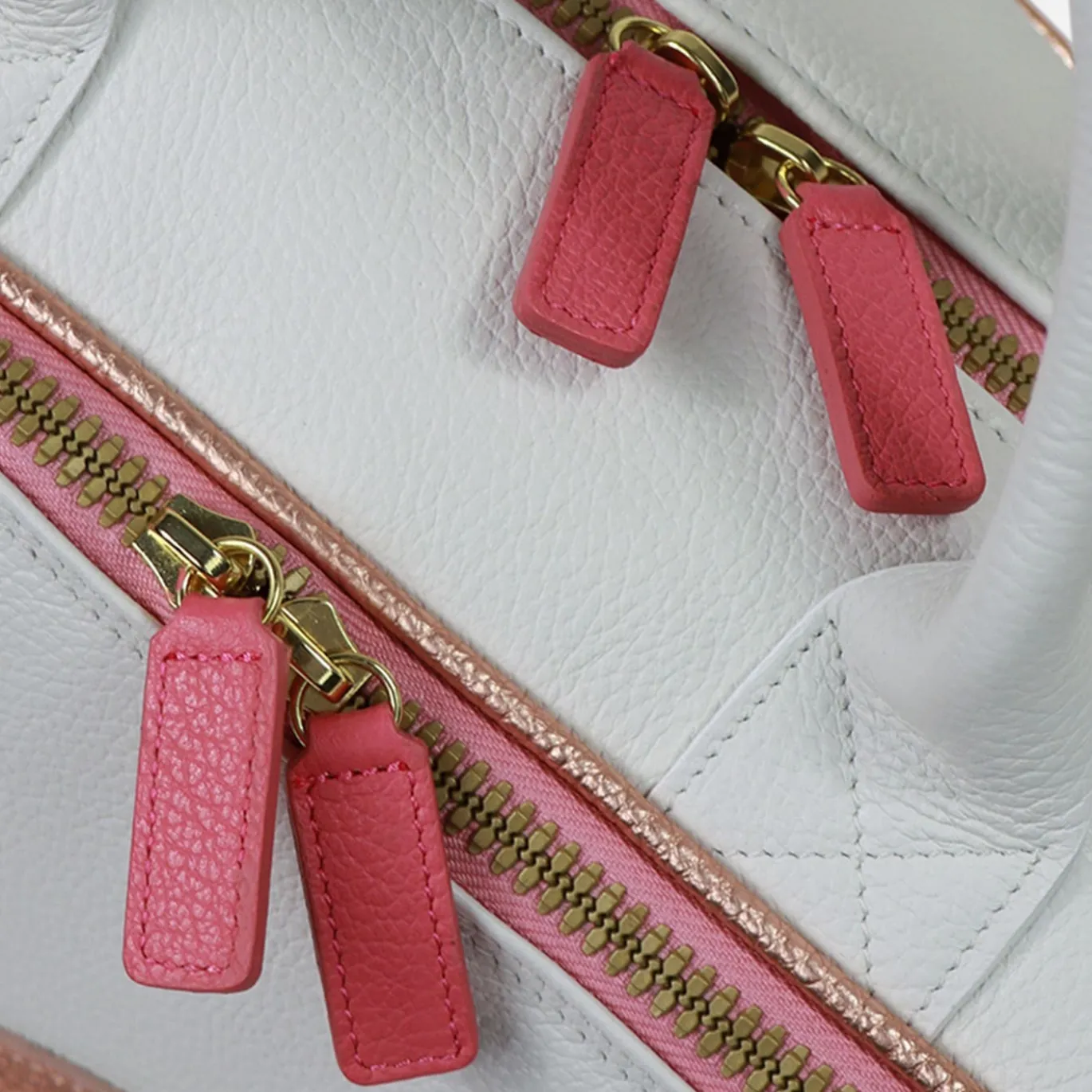 Borsa da Tennis in Pelle Rosa Sinuous