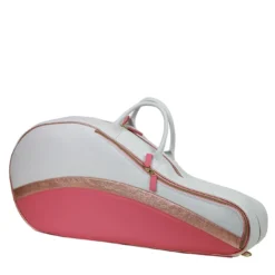 Borsa da Tennis in Pelle Rosa Sinuous