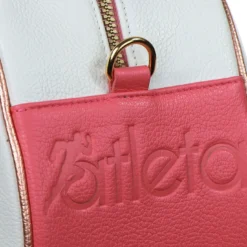 Borsa da Tennis in Pelle Rosa Sinuous
