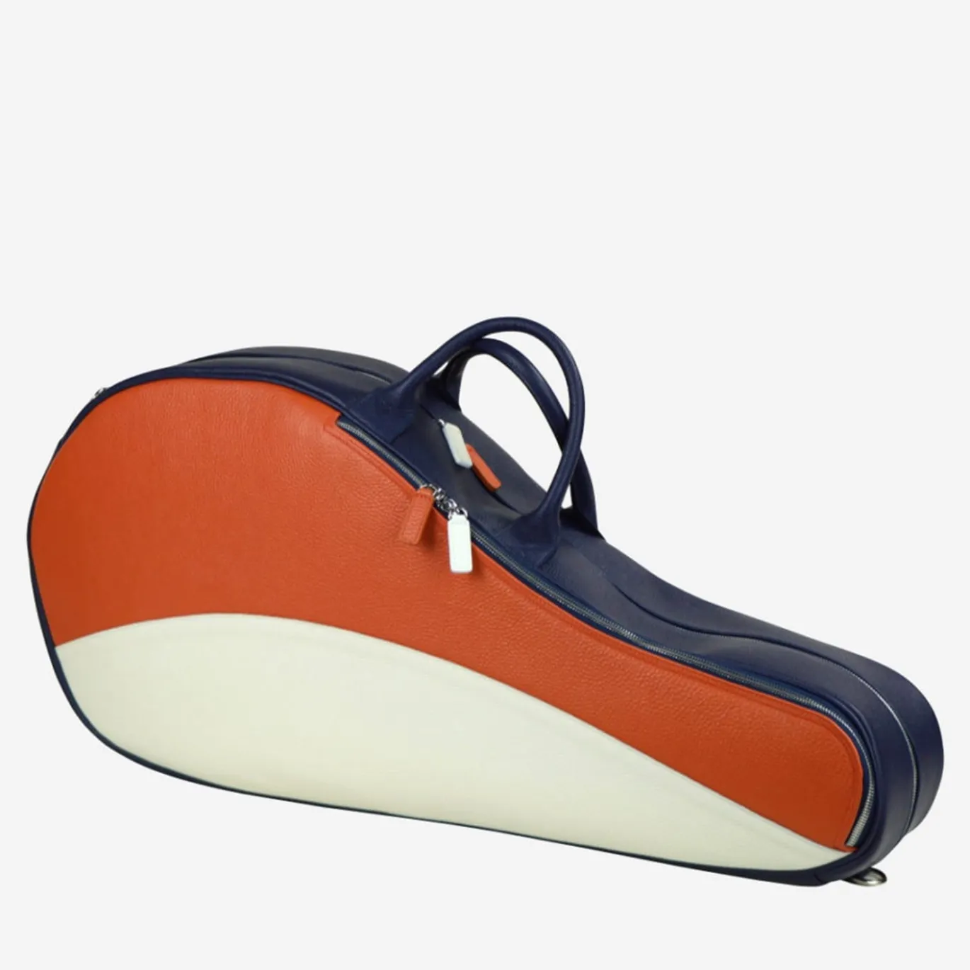 Borsa da tennis Original in pelle arancione/bianco/blu