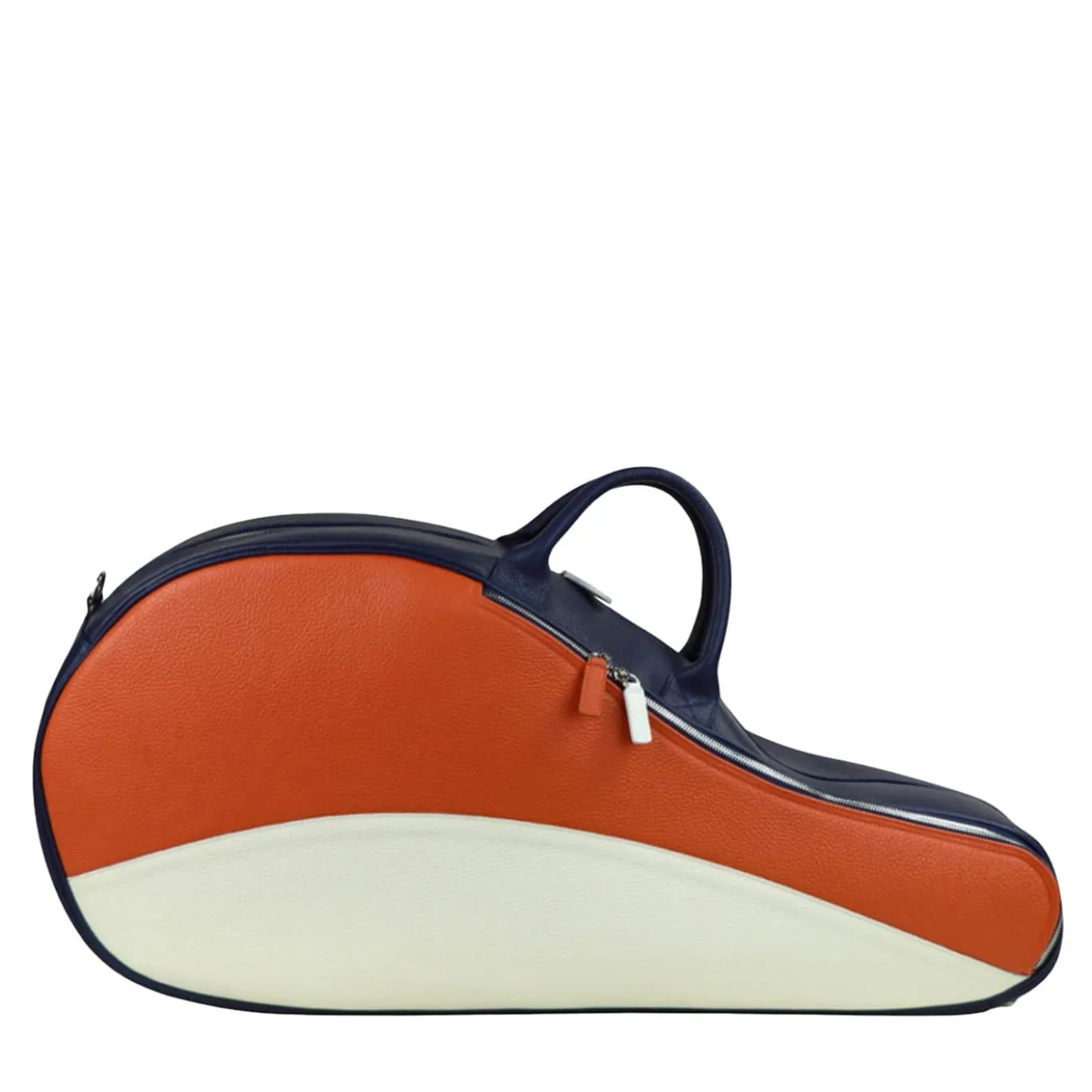 Borsa da tennis Original in pelle arancione/bianco/blu