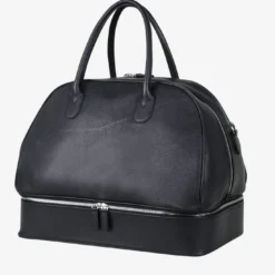 Borsa da viaggio nera con falso fondo
