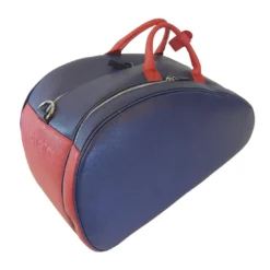 Borsa in pelle rossa bianca e blu per Padel e Pickleball