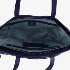 Borsa sportiva blu e rossa con tasca a forma di racchetta da tennis