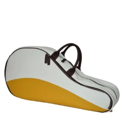 Borsa Tennis Original Tricolore in Pelle Bianca