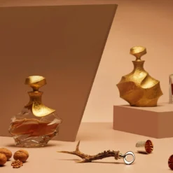 Bottiglia Capriccio Onda trasparente e oro