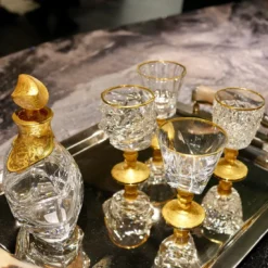 Bottiglia Capriccio Onda trasparente e oro