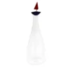 Bottiglia di vetro soffiato a mano con barca a vela
