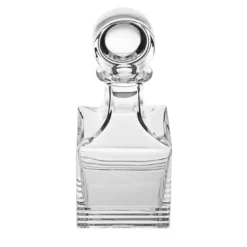 Bottiglia per whisky in cristallo a coste Cubo