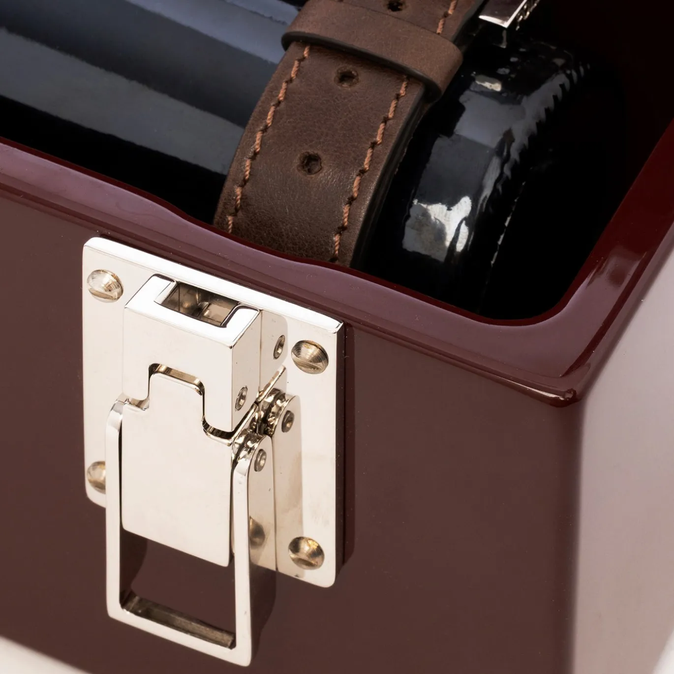Bottle Trunk Cannes Bordeaux in finitura lucida