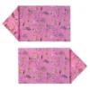 Bouquet Set di 2 tovagliette e tovaglioli rettangolari rivestiti di rosa