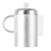 Bricco da caffè Simple in ottone placcato argento con pietra bianca