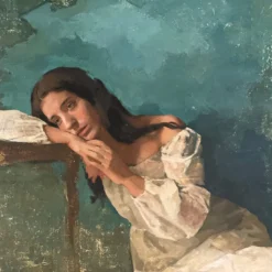 Brisas Pittura Figurativa a Olio su Tela