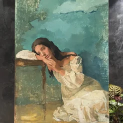 Brisas Pittura Figurativa a Olio su Tela