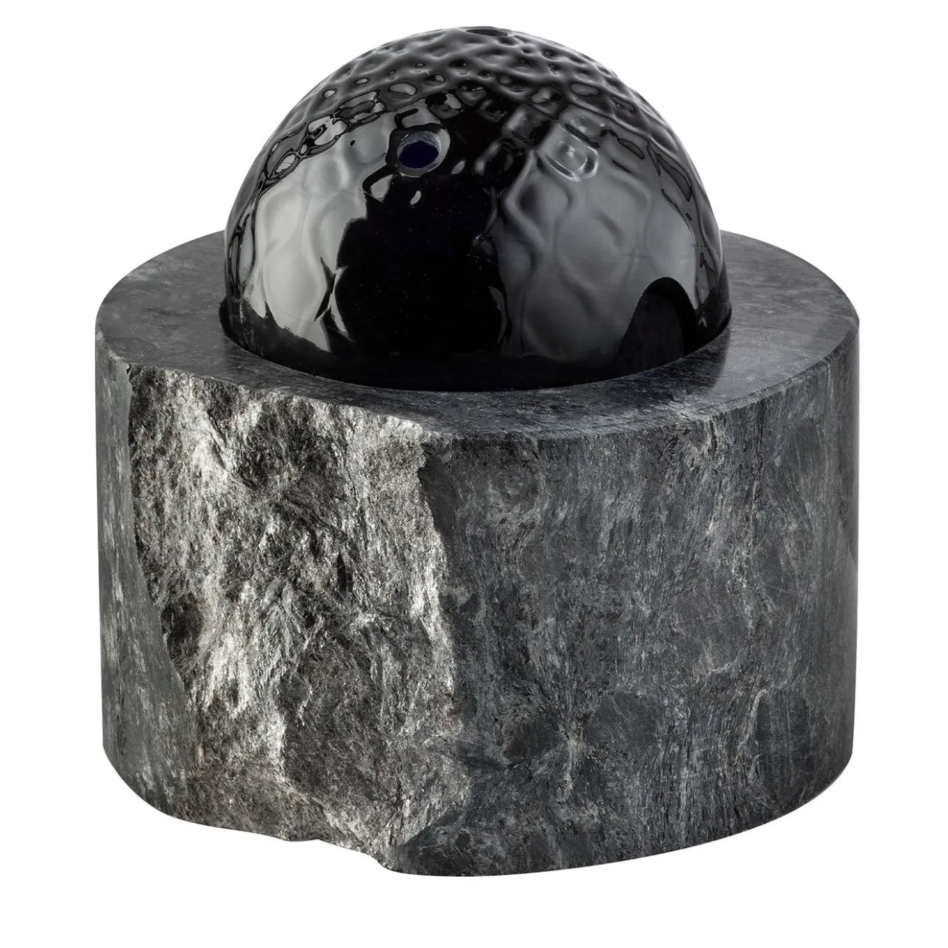 Bruciatore di incenso Dome of Rock in vetro di Murano nero e marmo