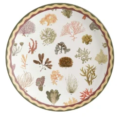Cabinet De Curiosités Piatto da portata in porcellana con coralli
