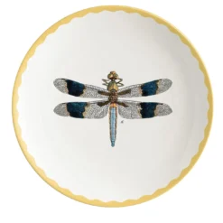 Cabinet De Curiosités Set di 2 piatti da pane in porcellana con libellule