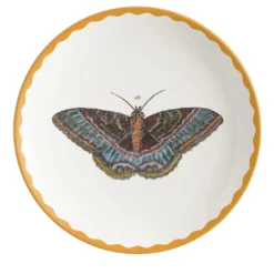 Cabinet De Curiosités Set di 2 piatti da pane in porcellana con farfalle