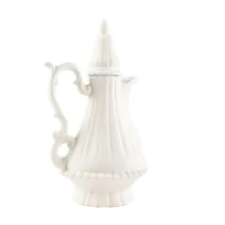 Caffettiera Futura 07 in ceramica bianca