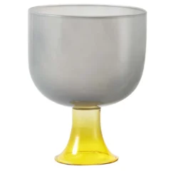 Calice Cuppino giallo e grigio di Aldo Cibic