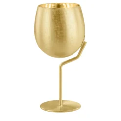 Calice da vino Velvet 1 in ottone dorato chiaro