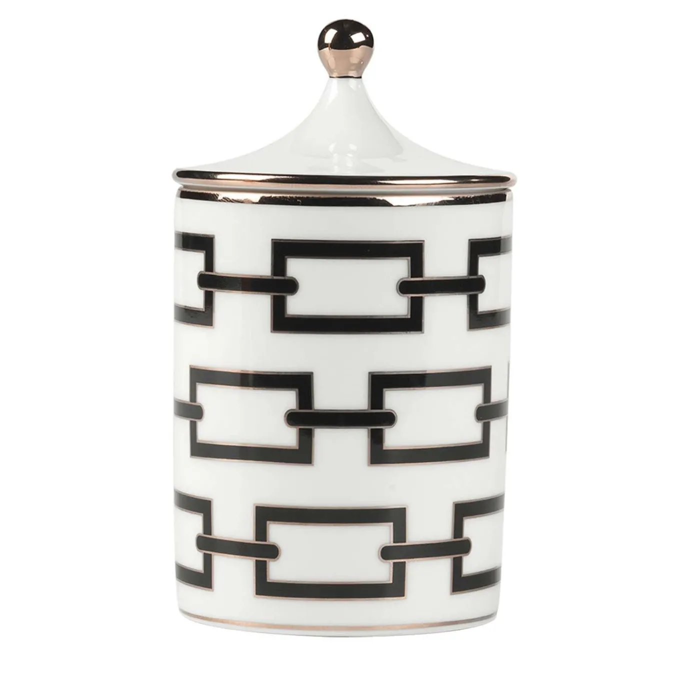 Candela Catene Nero con coperchio di Gio Ponti