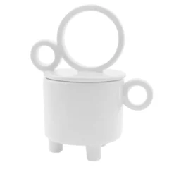 Candela Cup Aria in ceramica bianca