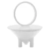 Candela Drop Aria in ceramica bianca