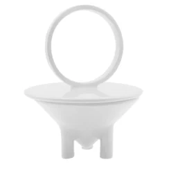 Candela Drop Aria in ceramica bianca