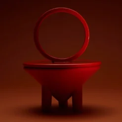 Candela in ceramica Drop Cachi