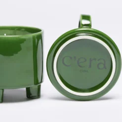 Candela in Ceramica Verde Erba Cup