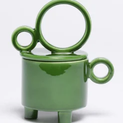 Candela in Ceramica Verde Erba Cup