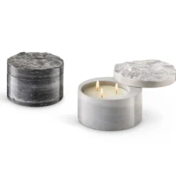Candela Moon Phase in pietra di granito bianca