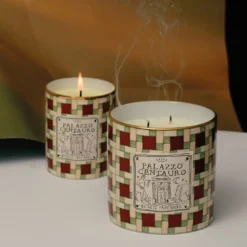 Candela profumata in porcellana grande Palazzo Centauro