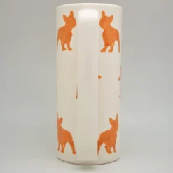 Caraffa in ceramica arancione Serlio French Bulldog