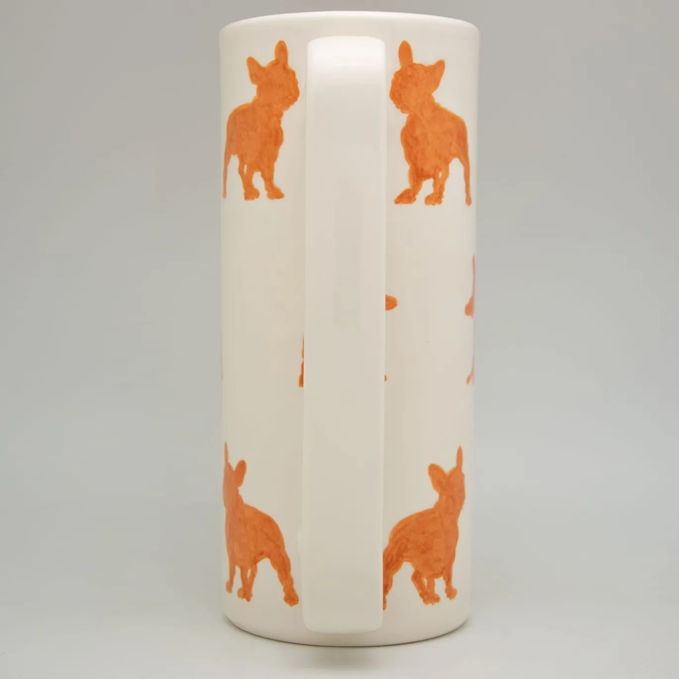 Caraffa in ceramica arancione Serlio French Bulldog