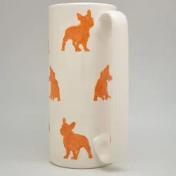 Caraffa in ceramica arancione Serlio French Bulldog