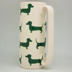 Caraffa in ceramica verde Serlio Bassotti