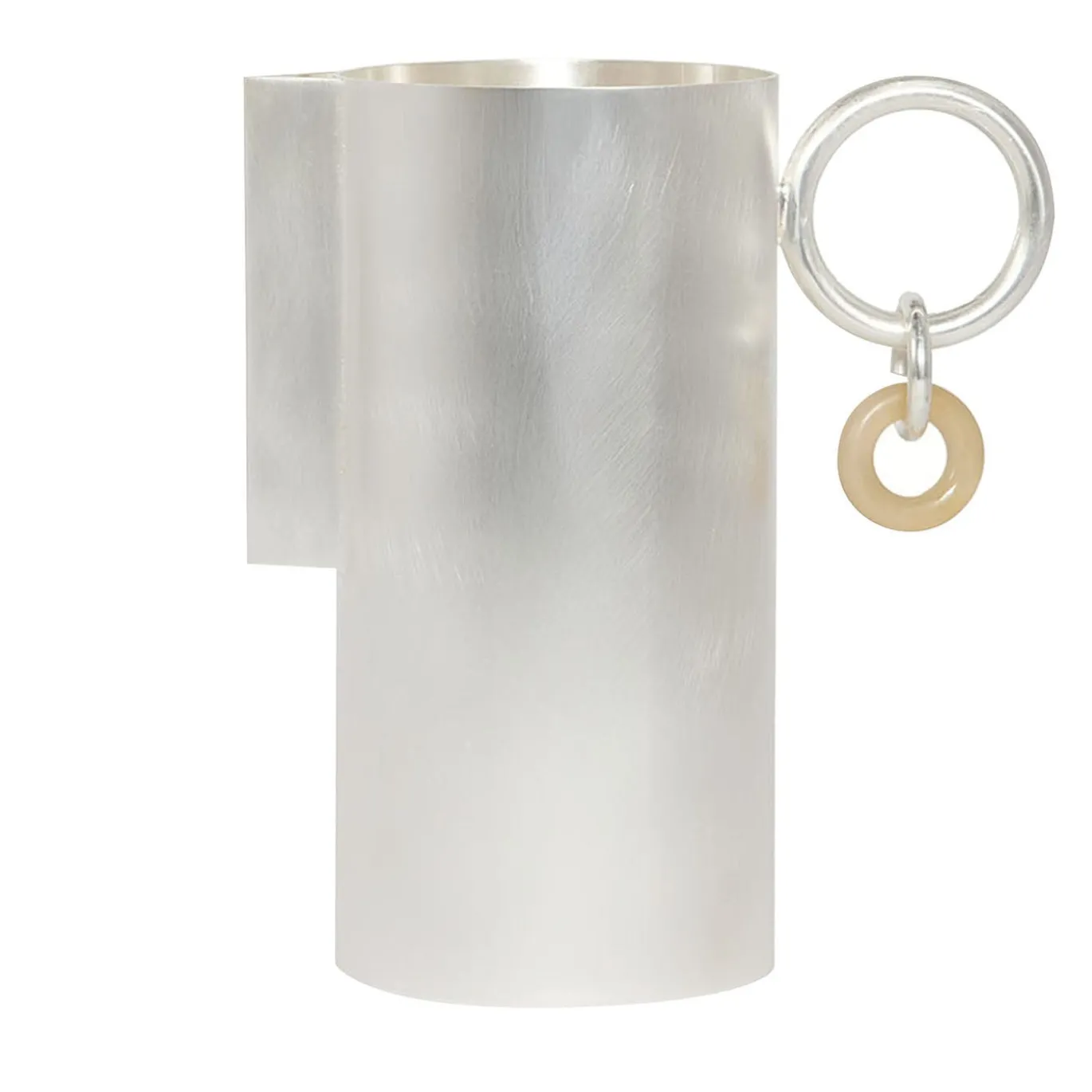 Caraffa in ottone spazzolato placcato argento
