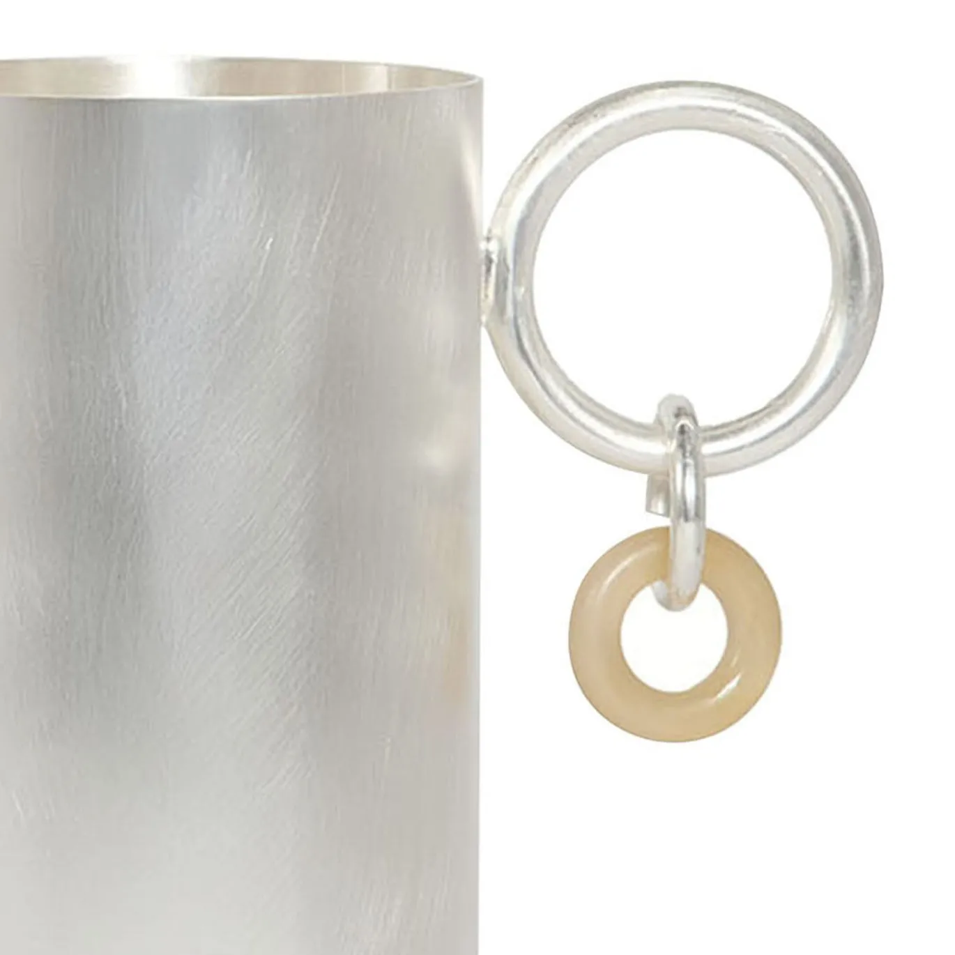 Caraffa in ottone spazzolato placcato argento