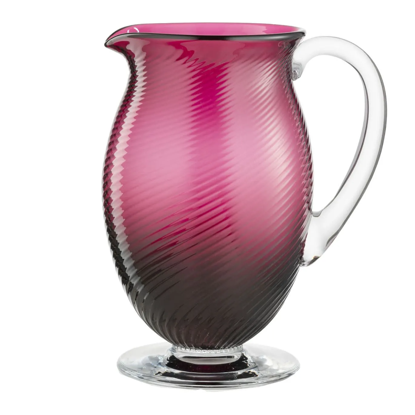Caraffa in vetro Rubino Red Twisted