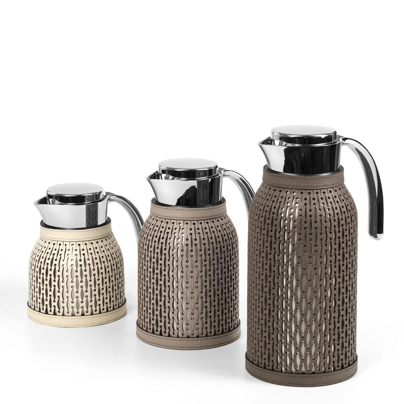 Caraffa Termica Diana Grande Terra in Pelle Marrone