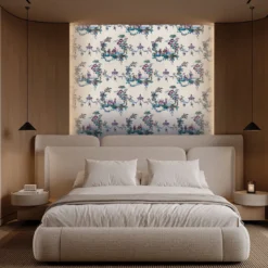 Carta da parati Chinese Toile multicolore