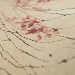 Carta da parati dipinta a mano Albero Rosa