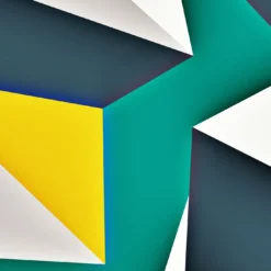 Carta da parati geometrica gialla e verde
