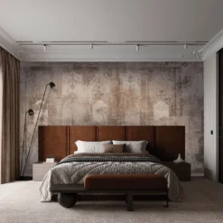 Carta da parati Grottesche Seppia con elementi architettonici